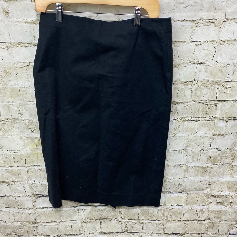 Isaac Mizrahi Target Solid Black Stretch Pencil Skirt
